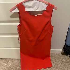 Coral J. Crew Scalloped Dress Size 2
